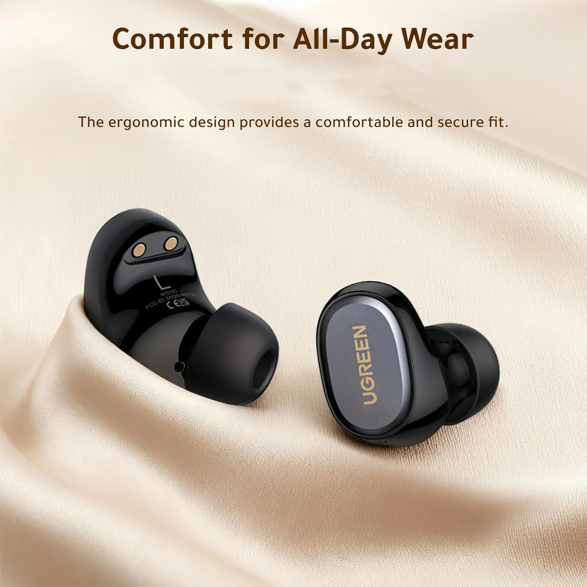 Ugreen Dots True Wireless Earbuds (Black, White) (WS220/75628, WS220/75627) - Image 2