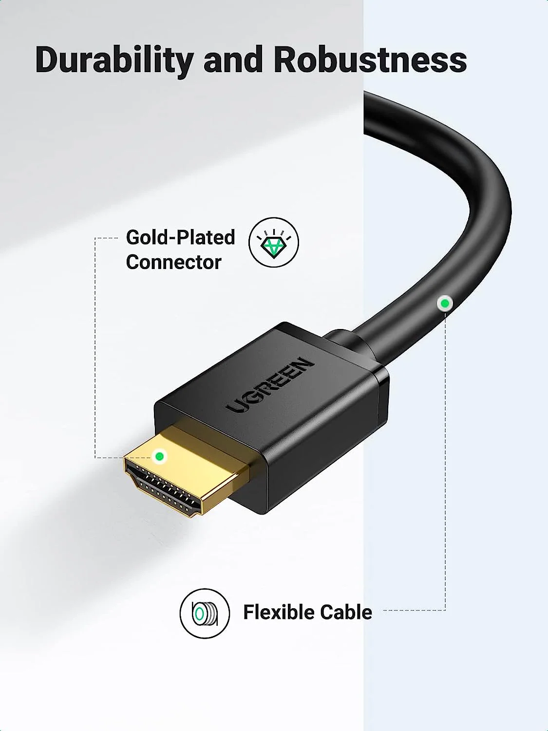 UGreen HDMI To DVI Cable - 5m (Black) (HD106/10137) - Image 2