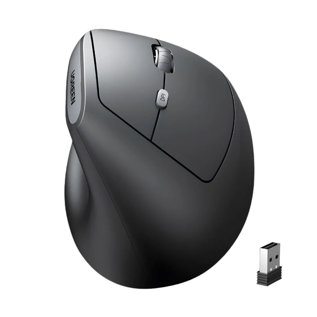 Ugreen Multi-Mode Wireless Vertical Mouse (Black) (M371/75545B) - Image 10