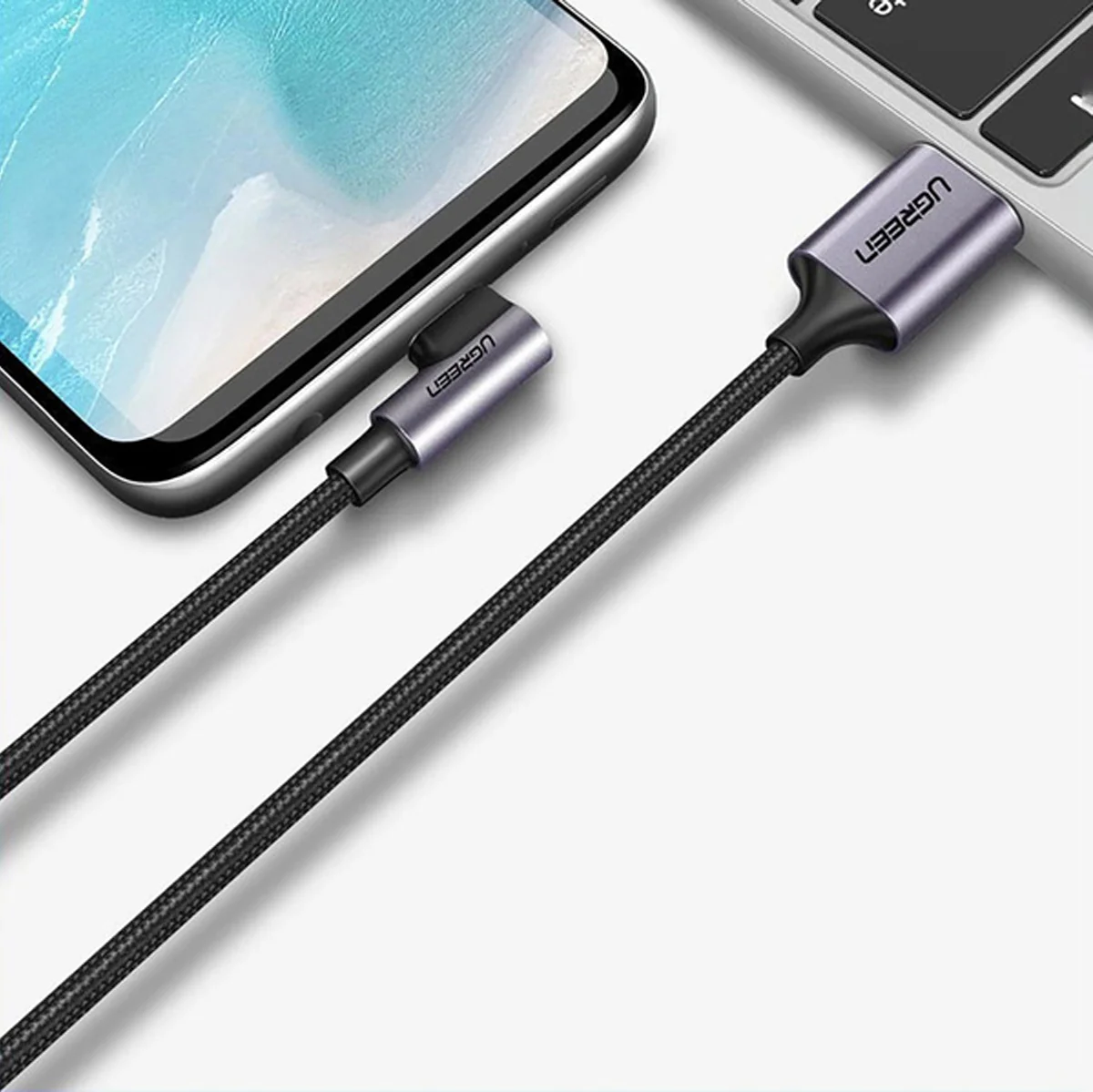 Ugreen Right Angle USB-A to USB-C Data Cable - 3m (Space Gray) (US284/70255) - Image 7