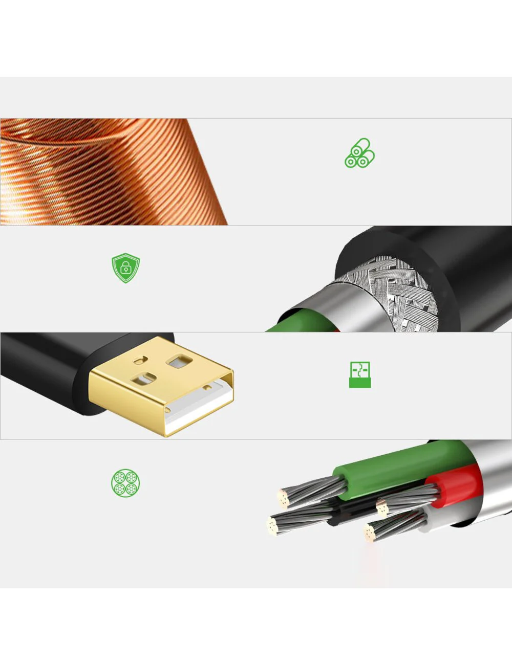 UGreen USB 2.0 Active Extension Cable With Chipset - 20m (Black) (Us121/10324) - Image 2