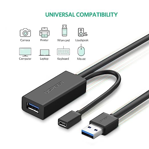 UGreen USB 3.0 Extention Cable - 10m (Black) (US175/20827) - Image 3
