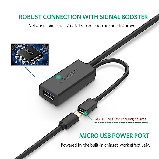 UGreen USB 3.0 Extention Cable - 10m (Black) (US175/20827) - Image 6