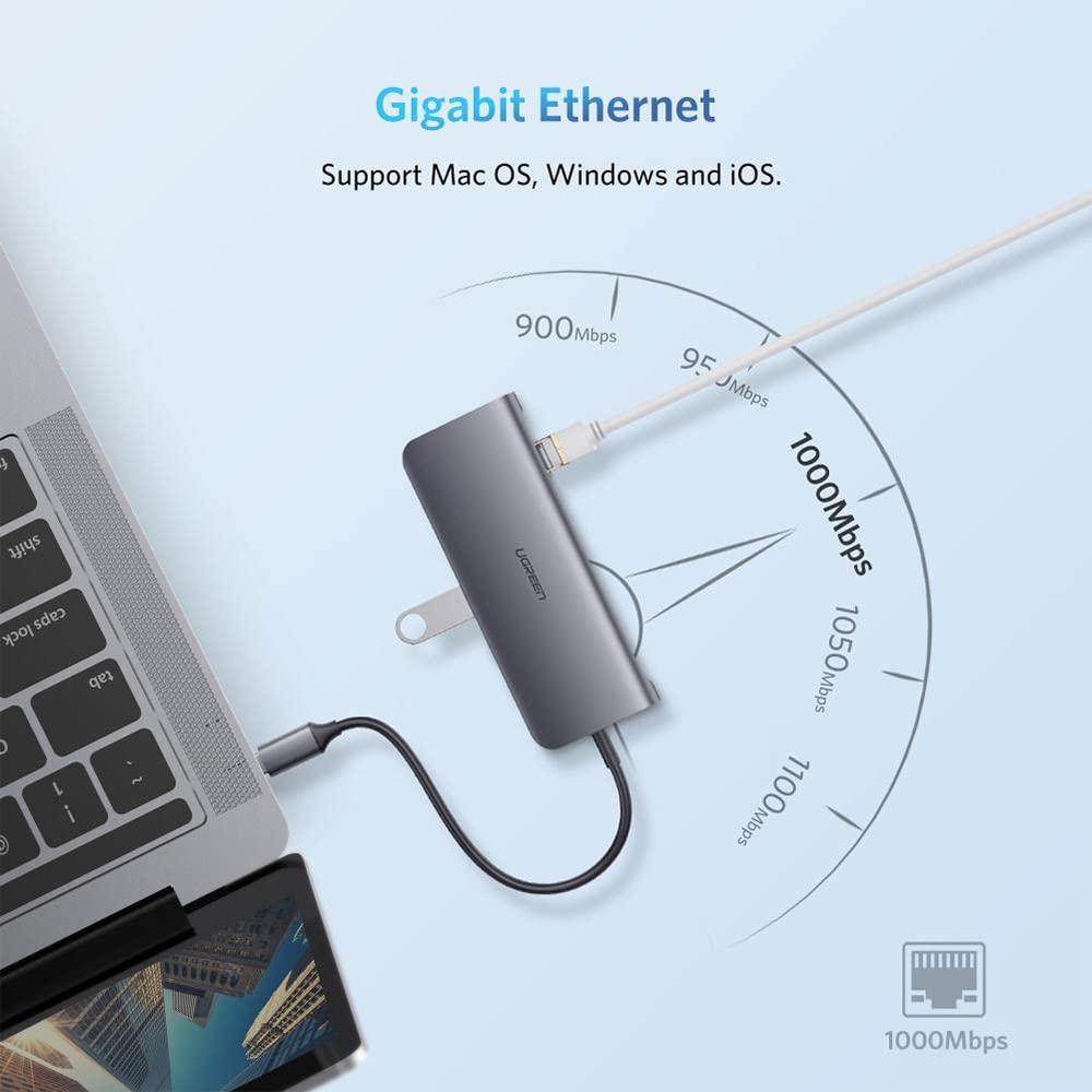 UGREEN USB-C 9-In-1 Multifunctional Adapter (Gray) (CM179/40873) - Image 5