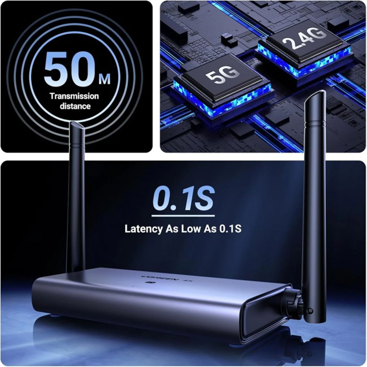 Ugreen Wireless HDMI Transmitter & Receiver - 50M (CM586/90909A) - Image 3