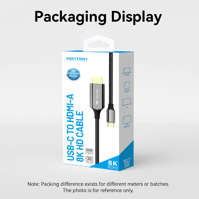 Vention 8K USB-C to HDMI Cable - 1.8M (CRCBAC) - Image 8