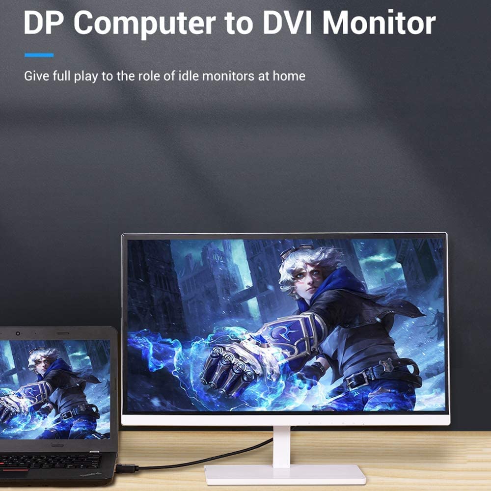 Vention DisplayPort to DVI Cable - 2M (HAFBH) - Image 5