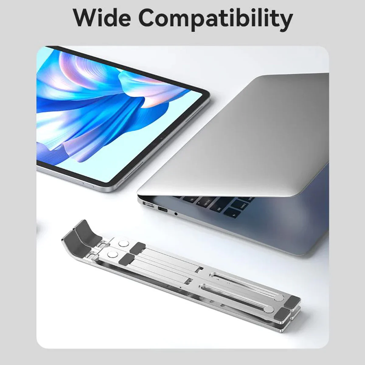 Vention Foldable Laptop Stand - Silver Aluminum Alloy Type (KDMI0) - Image 10