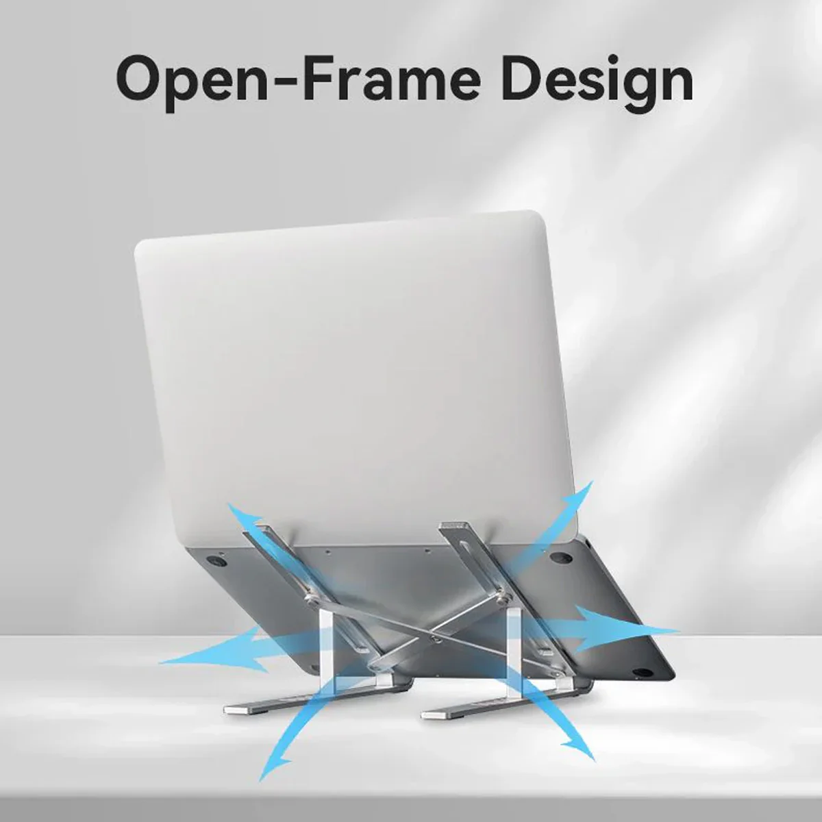 Vention Foldable Laptop Stand - Silver Aluminum Alloy Type (KDMI0) - Image 7