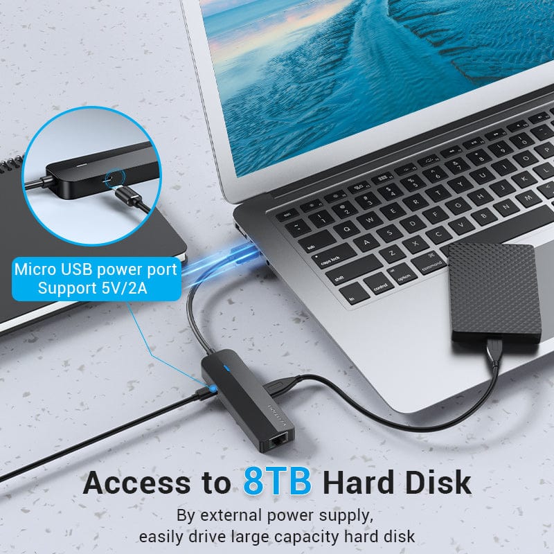 Vention USB 2.0 Ethernet Adapter - USB-A + RJ45 - 0.15M (CEGBB) - Image 12