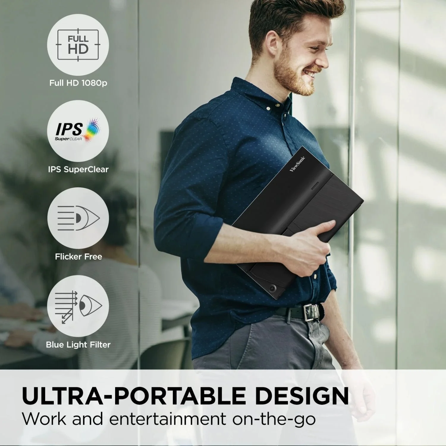 Viewsonic VA1655 15.6" FHD IPS 60Hz Portable Monitor w/ USB-C and Mini HDMI - Image 10