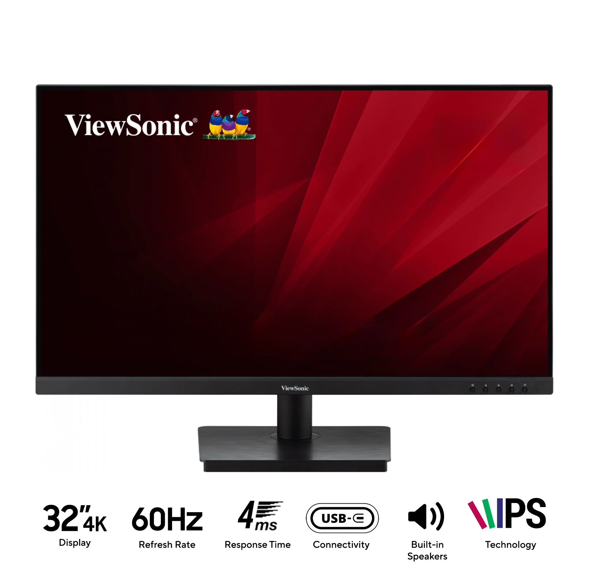 Viewsonic VA3209U-4K 32" UHD (3840x1600) 60Hz 4ms GTG IPS Monitor with USB-C & Speakers