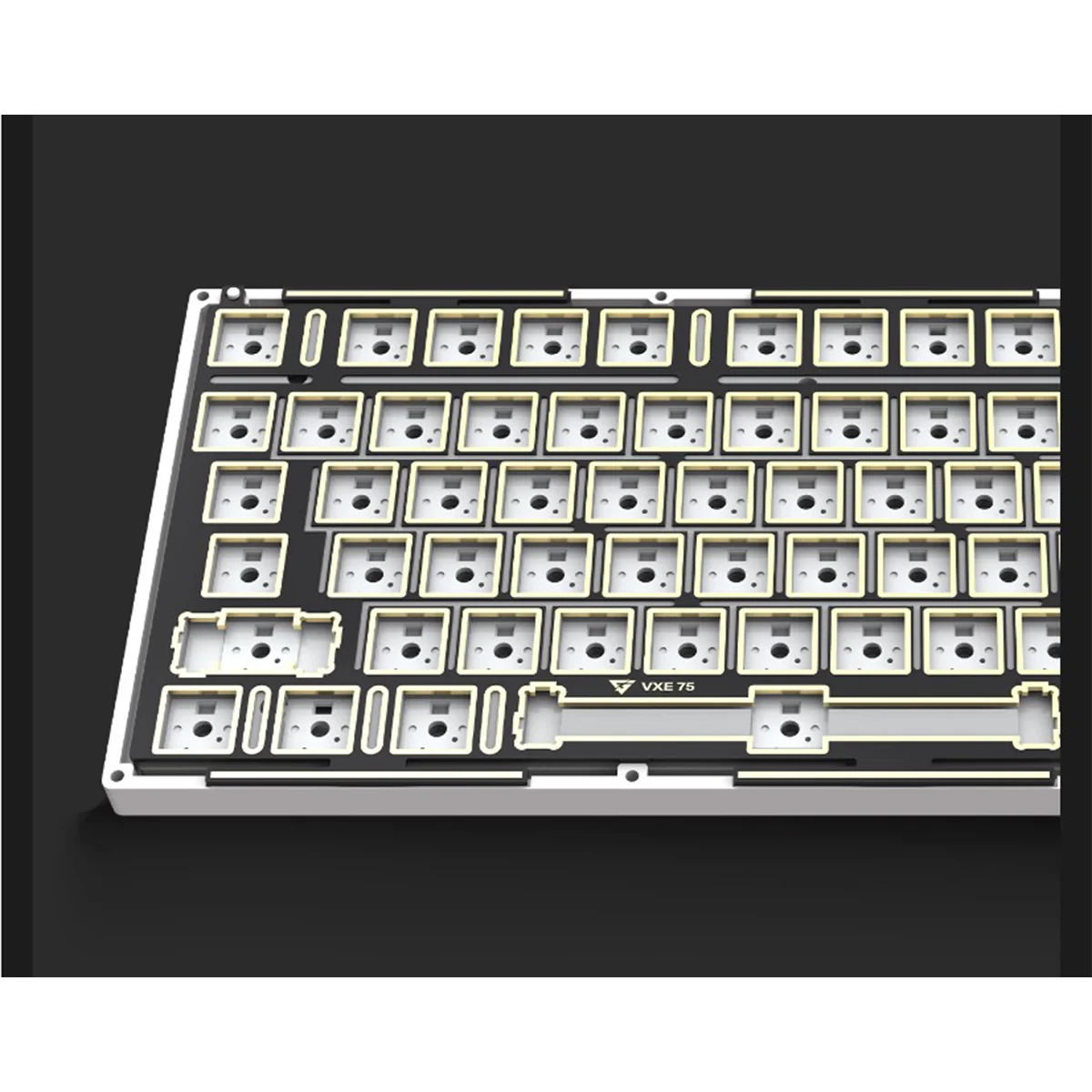 VXE75 Aluminum Gasket Structure Wireless Mechanical Keyboard (White) (Ice Berry Switch) - Image 11