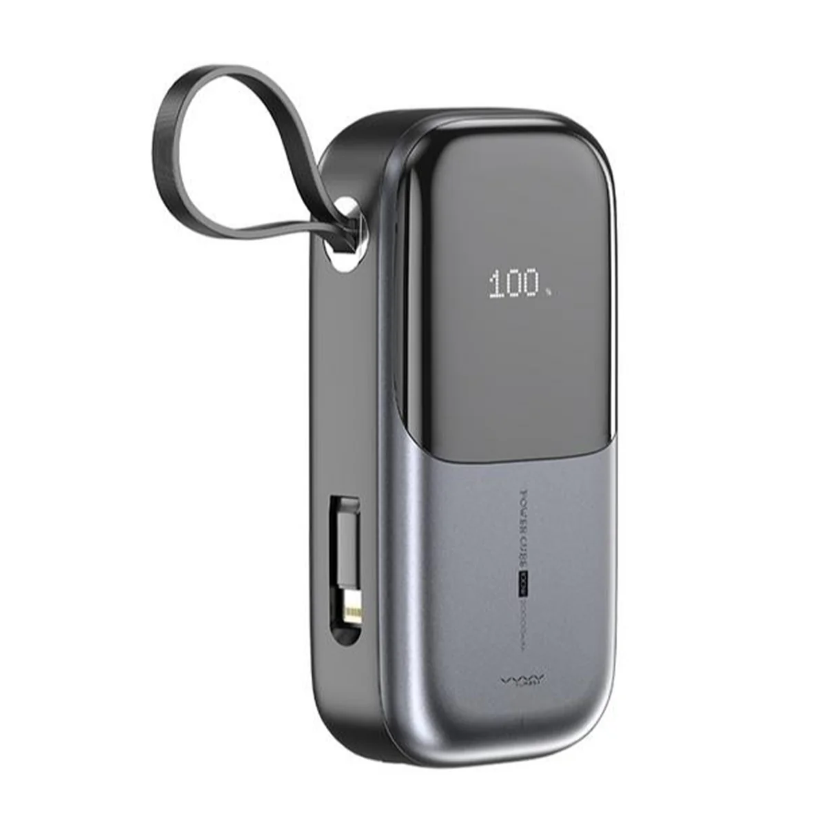 Vyvylabs Power Lite Digital Display Power Bank 20000mAh 65W with C+L Fast Charging Cable (Tarnish) (VBQ08-TN) - Image 4