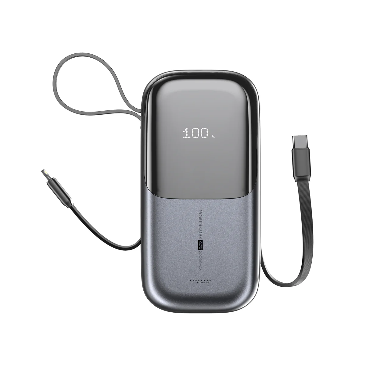 Vyvylabs Power Lite Digital Display Power Bank 20000mAh 65W with C+L Fast Charging Cable (Tarnish) (VBQ08-TN) - Image 5