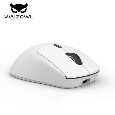 Waizowl OGM Pro Wireless Tri-Mode Gaming Mouse (White/Black) - Image 2