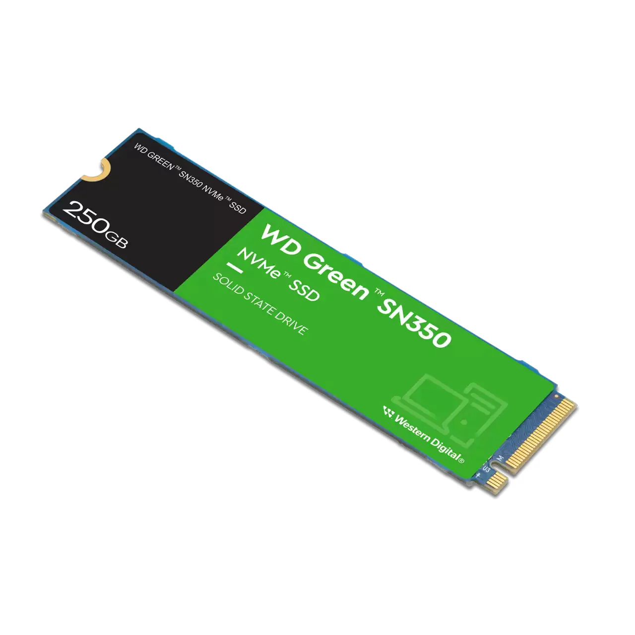 WD Green SN350 250GB M.2 2280 PCIe Gen3 X4 NVMe SSD (WDS250G2G0C) - Image 3