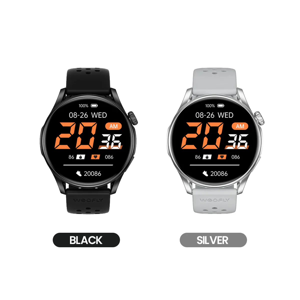 Weofly Curve 2 Smartwatch (Black, Silver) (WFCV699BL, WFCV699SL) - Image 11