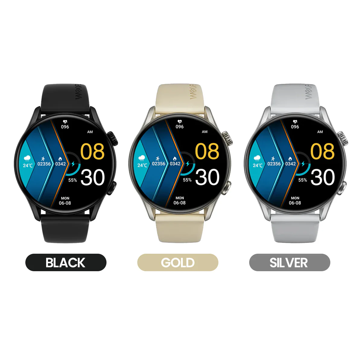 Weofly Spirit 2 Smartwatch (Black, Gold, Silver) (WFSP543BL, WFSP543GD, WFSP543SL) - Image 15