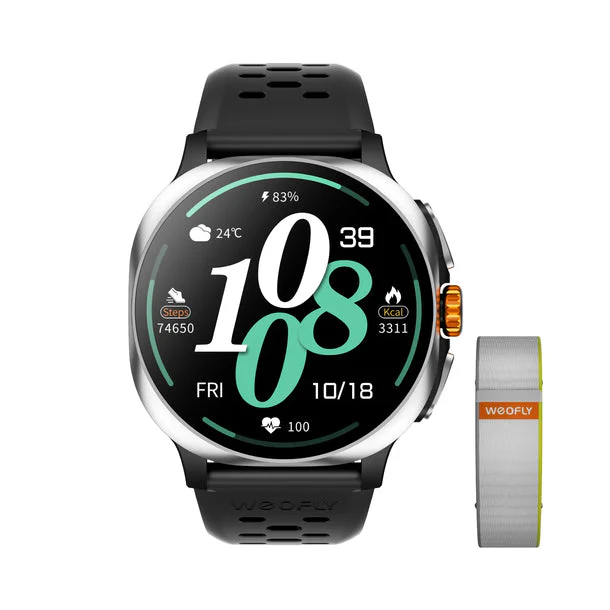 Weofly Vive 2 Smartwatch (Black, Silver) (WFVV708BL, WFVV708SL) - Image 8