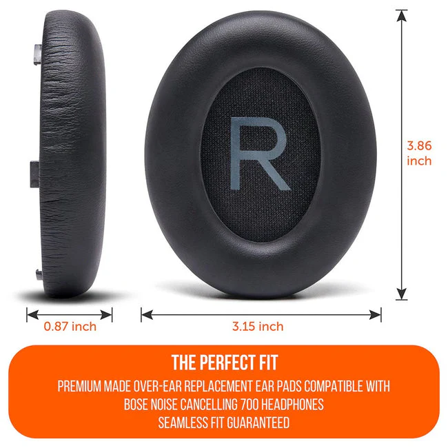 Wicked Cushions Bose NC 700 Replacement Ear Pads (Black, White, Silver, Black Camo, Geo Grey, 90s White, 90s Black, Snow Camo) (AT-NQV8-3AQB, CB-ME3S-08KU, 4G-V4VN-Z07A, GR-4PIU-HJO4, N7-KRI5-74F6, Bose700-90W, Bose700-90B, BOSE700-SC) - Image 4