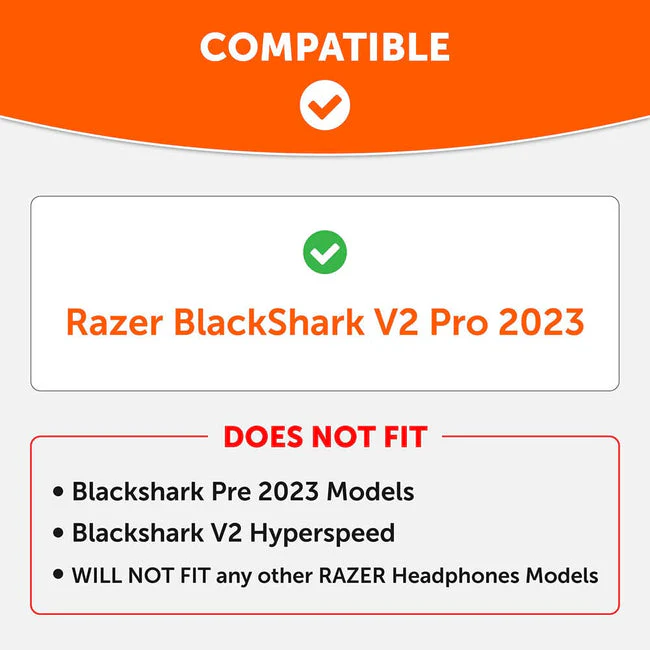 Wicked Cushions Razer Blackshark V2 Pro Earpads - WC FreeZe Cooling Gel (2023 Model) (Black) (Blackshark-2023-B) - Image 2