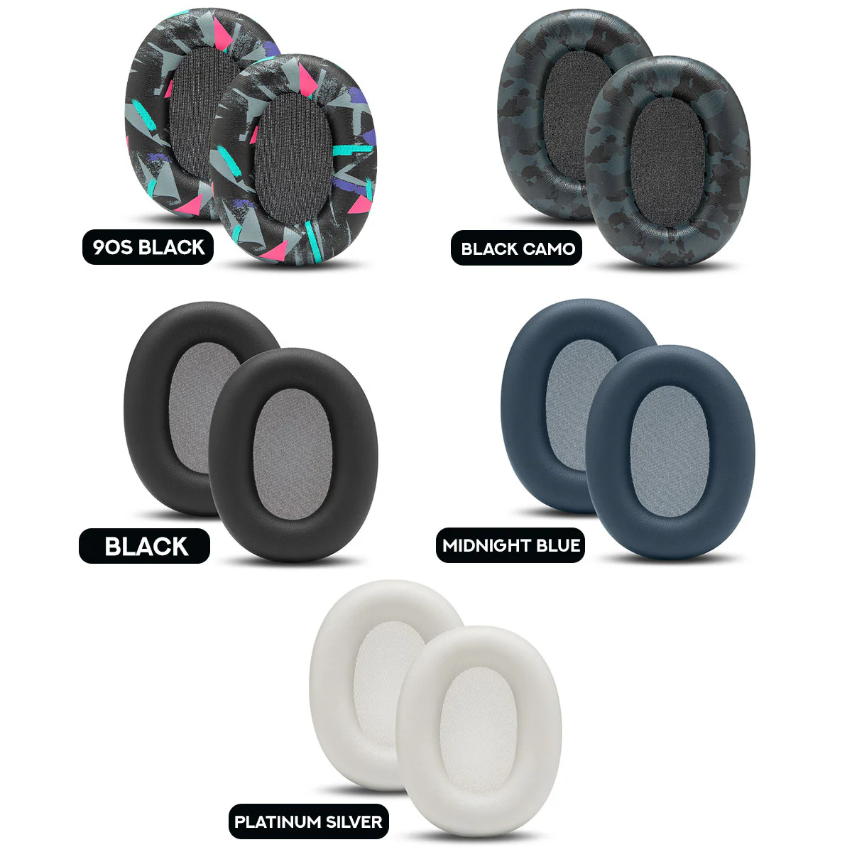 Wicked Cushions WC PadZ XM6 - Replacement Ear Pads For Sony WH-1000XM6 (90s Black, Black Camo, Black, Midnight Blue, Platinum Silver) - Image 25