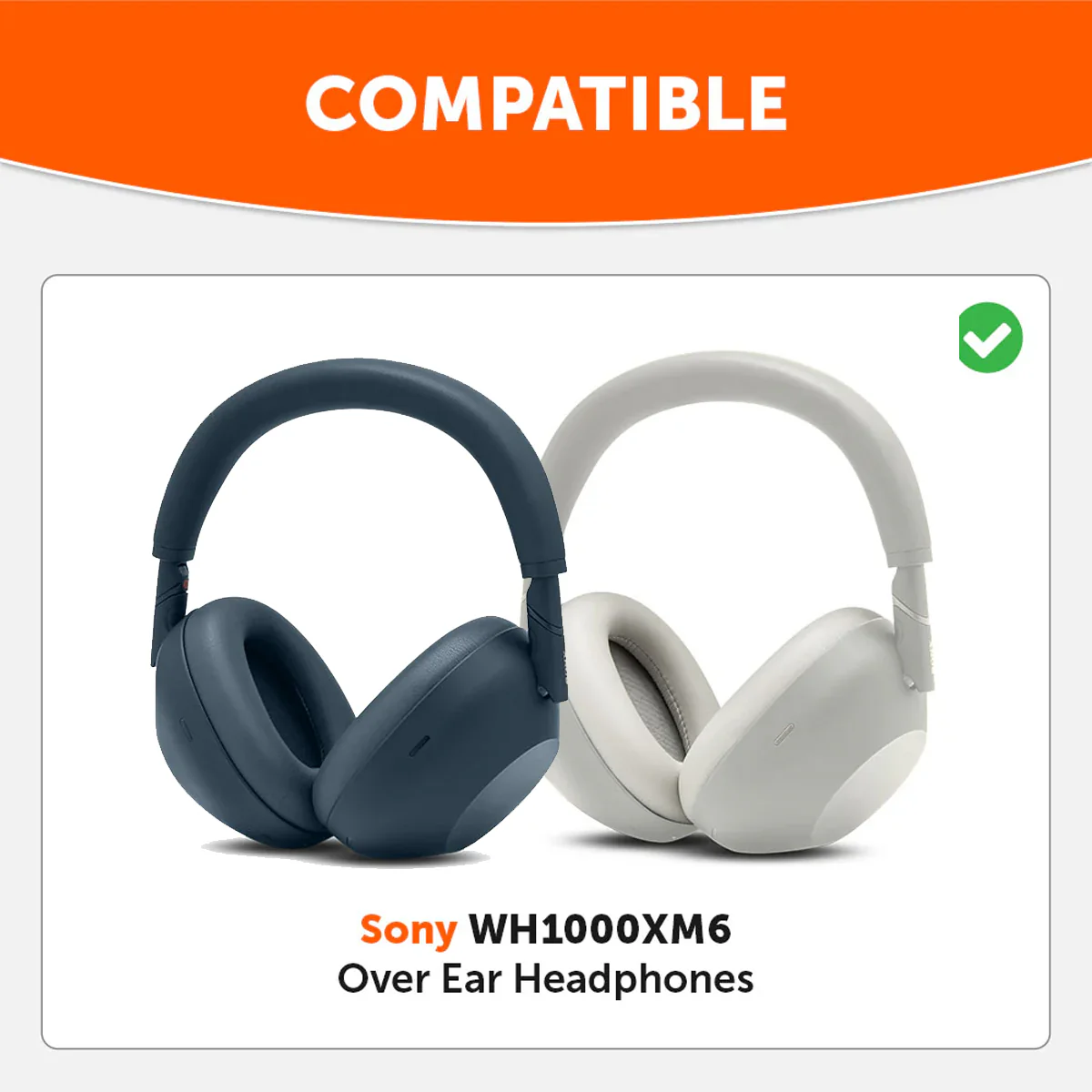 Wicked Cushions WC PadZ XM6 XL - Replacement Ear Pads For Sony WH-1000XM6 XL (Platinum Silver, Midnight Blue) (PadZ-XM6-XL-S, PadZ-XM6-XL-BL) - Image 2