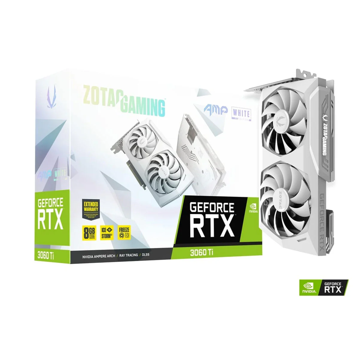 Zotac Gaming GeForce RTX 3060 Ti AMP LHR 8GB GDDR6 Graphics Card (White) (ZT-A30610F-10PLHR) - Image 6